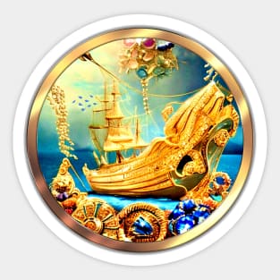 Treasure Ship Sticker